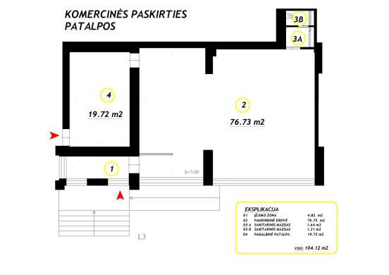 Parduodamos labai geroje vietoje Šimšės rajone dalis iš 426,53 m² prekybinių patalpų-7